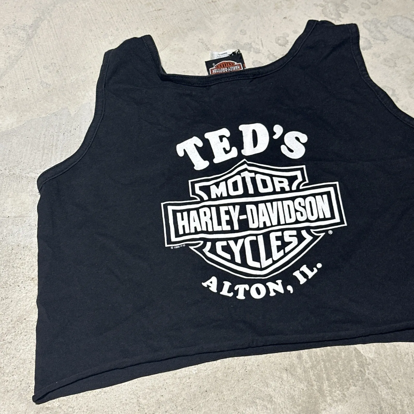 Vintage Harley Davidson Real Women Ride Harleys Black Women's Tank Top SZ S - Image 11