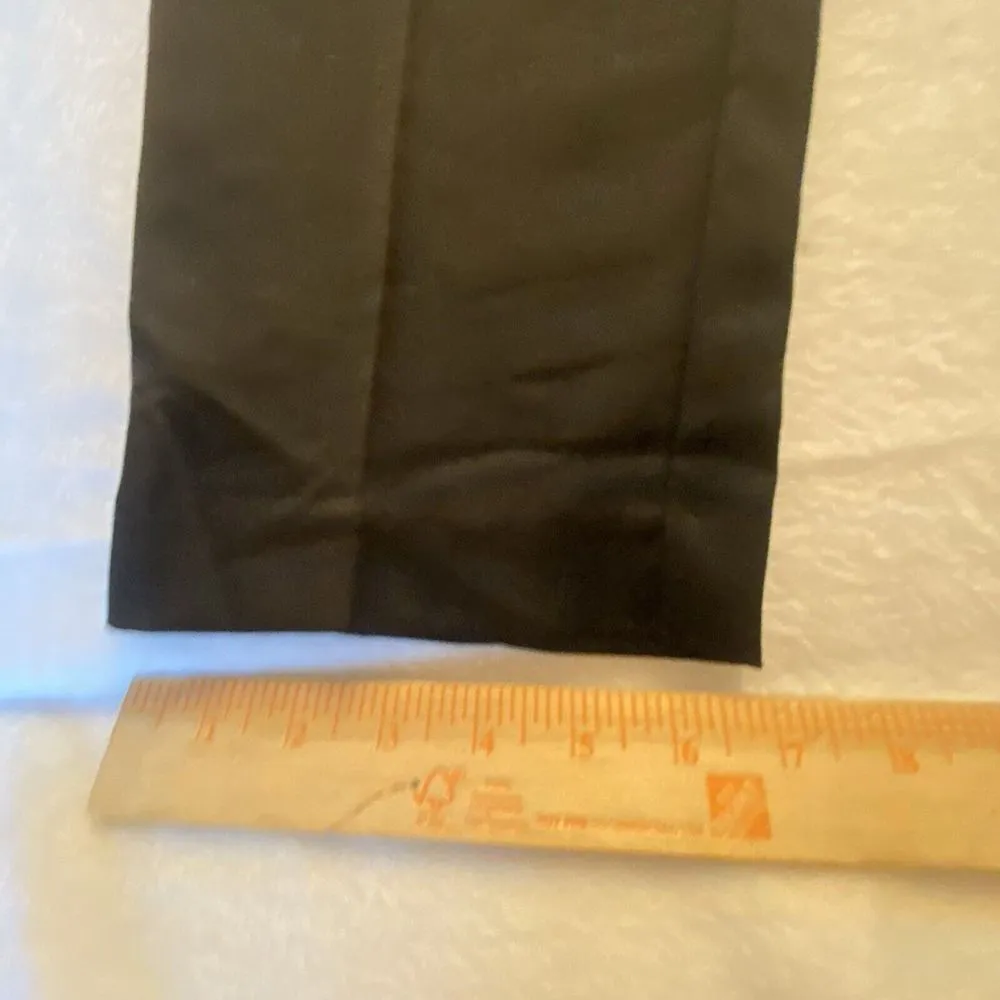 CeCe Pants Women's 14 Black Satin Ankle Slim Dressy Cocktail Evening Side Zip - Image 7