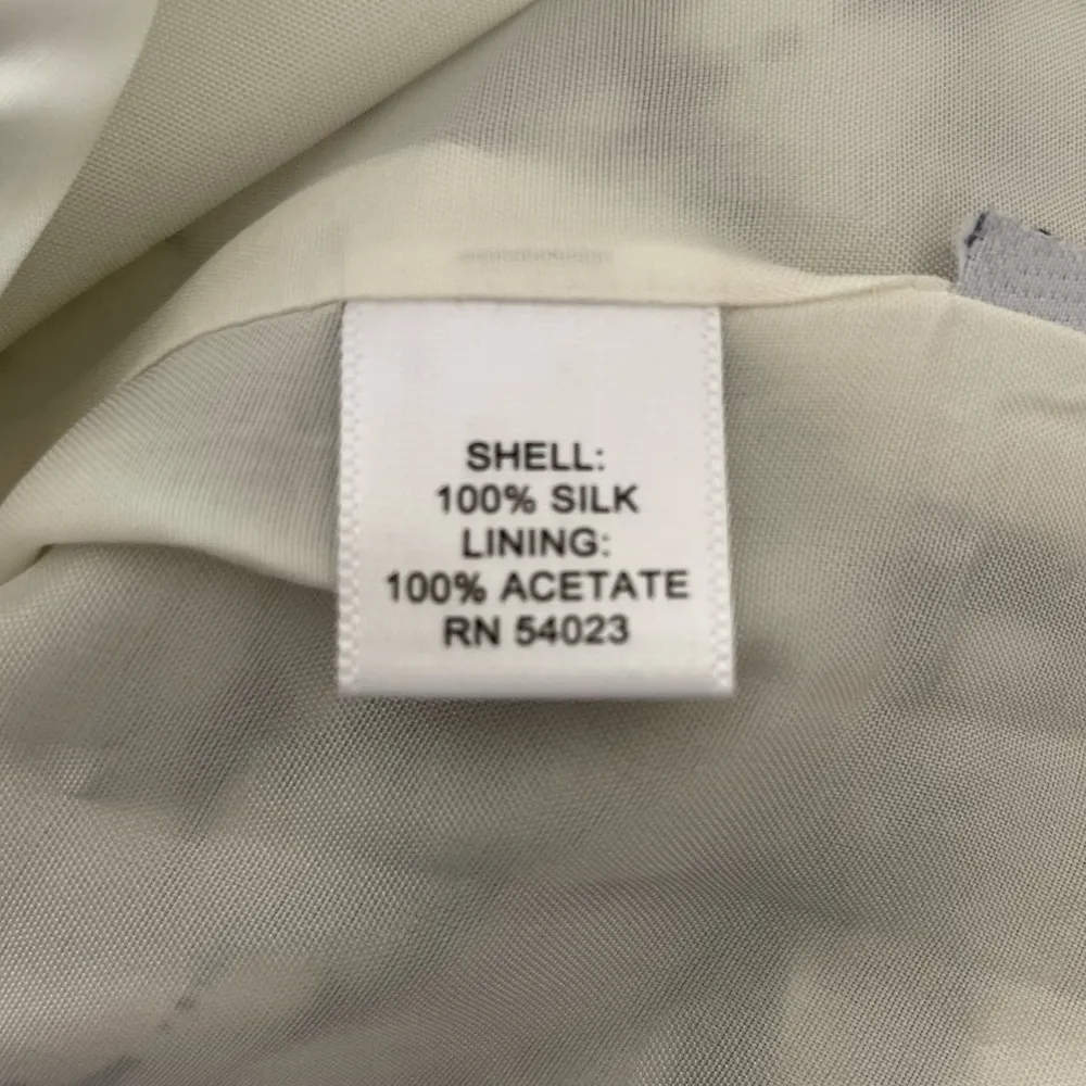 Banana Republic Silk Floral Mini A-line Skirt Black/White Size 8 - Image 7