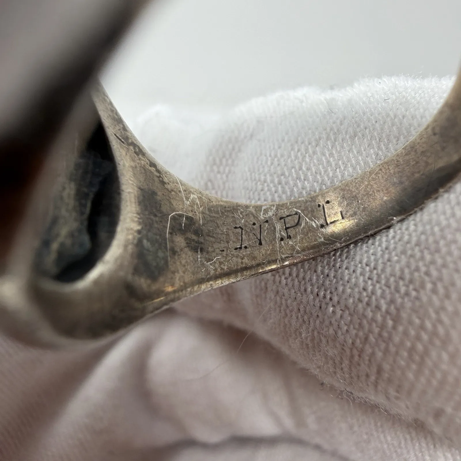 Vintage Herff Jones Sterling Silver Class Ring Blue Stone Heavy Statement Ring - Image 3