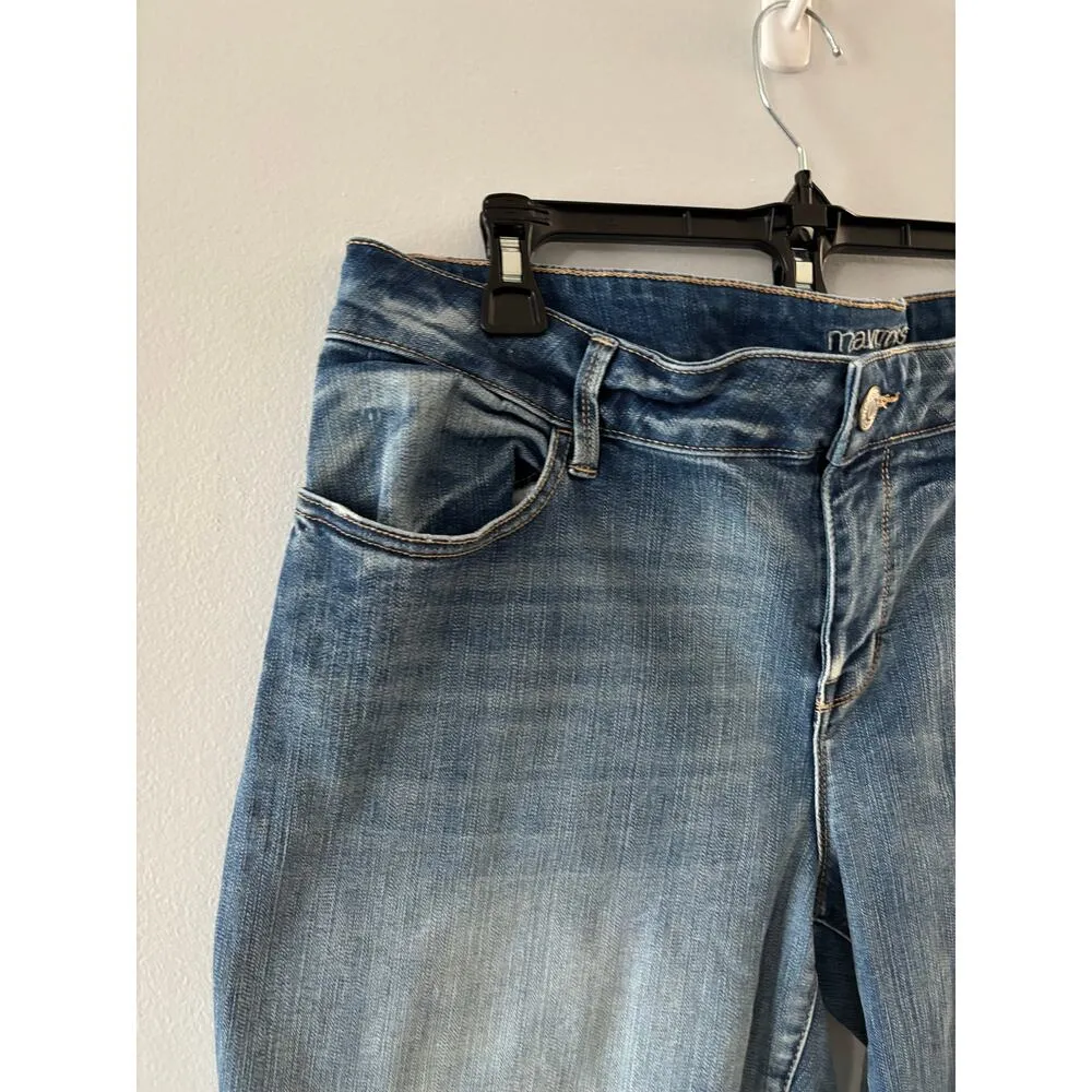 Maurices Womens Mid Rise Skinny Jeans XL Long Medium Wash Faded Denim - Image 2