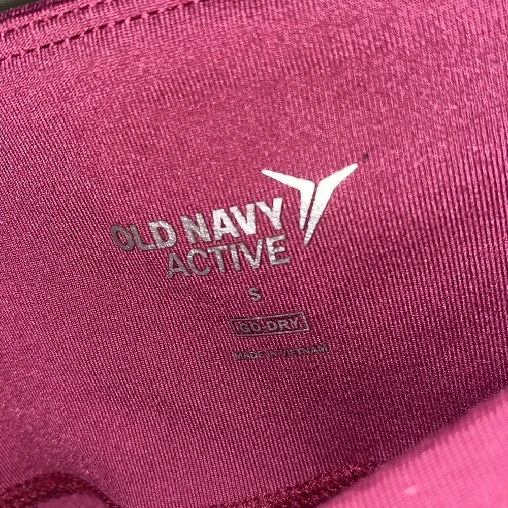 Old Navy leggings active size‎ small go dry mesh maroon plum - Image 5