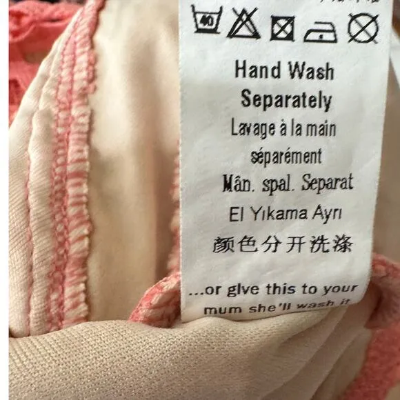 Carli Bybel x Missguided‎ Coral Pink Lace Cut Out Bodycon Dress Size US 6 - Image 7