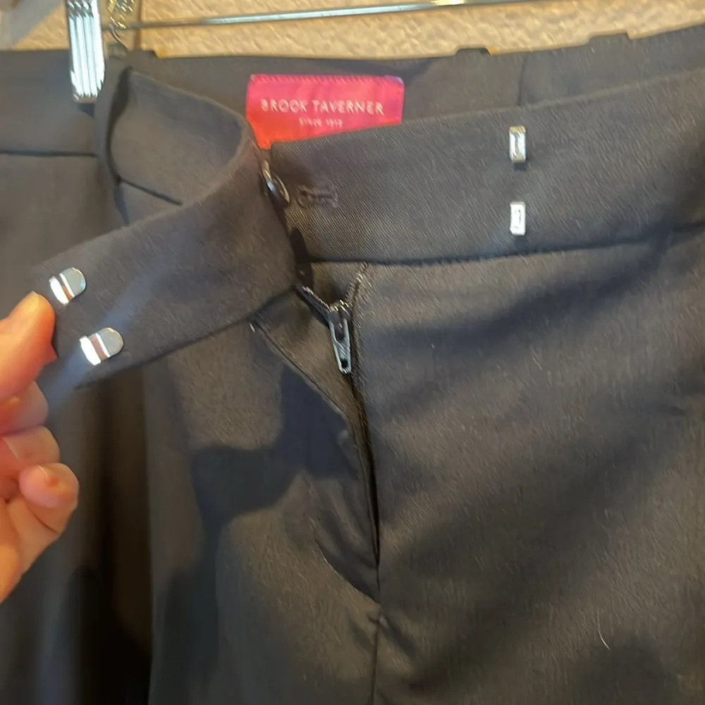 New Brook Taverner Astoria Tailored Leg Pant Size 18L Wool Blend Navy Blue NWT - Image 10