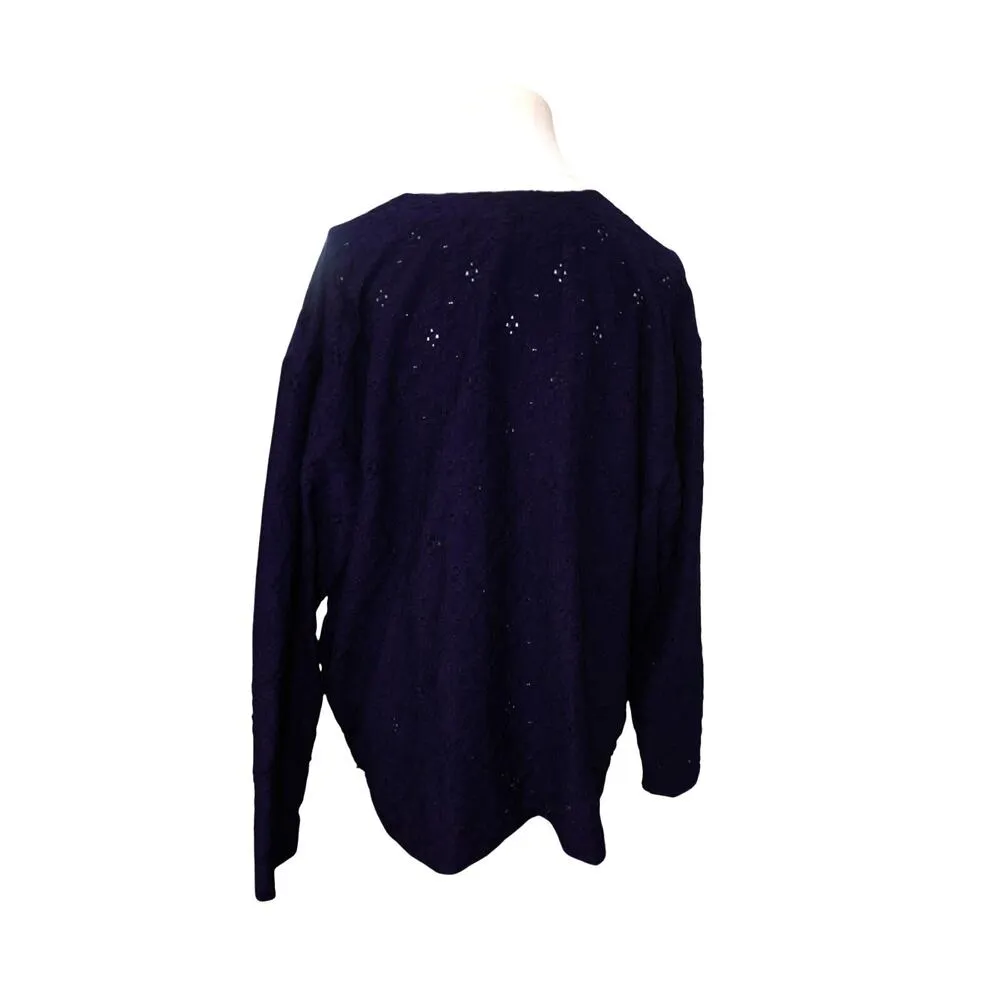 Women's Adolfo studio Blue Pattern Cardigan - Image 5