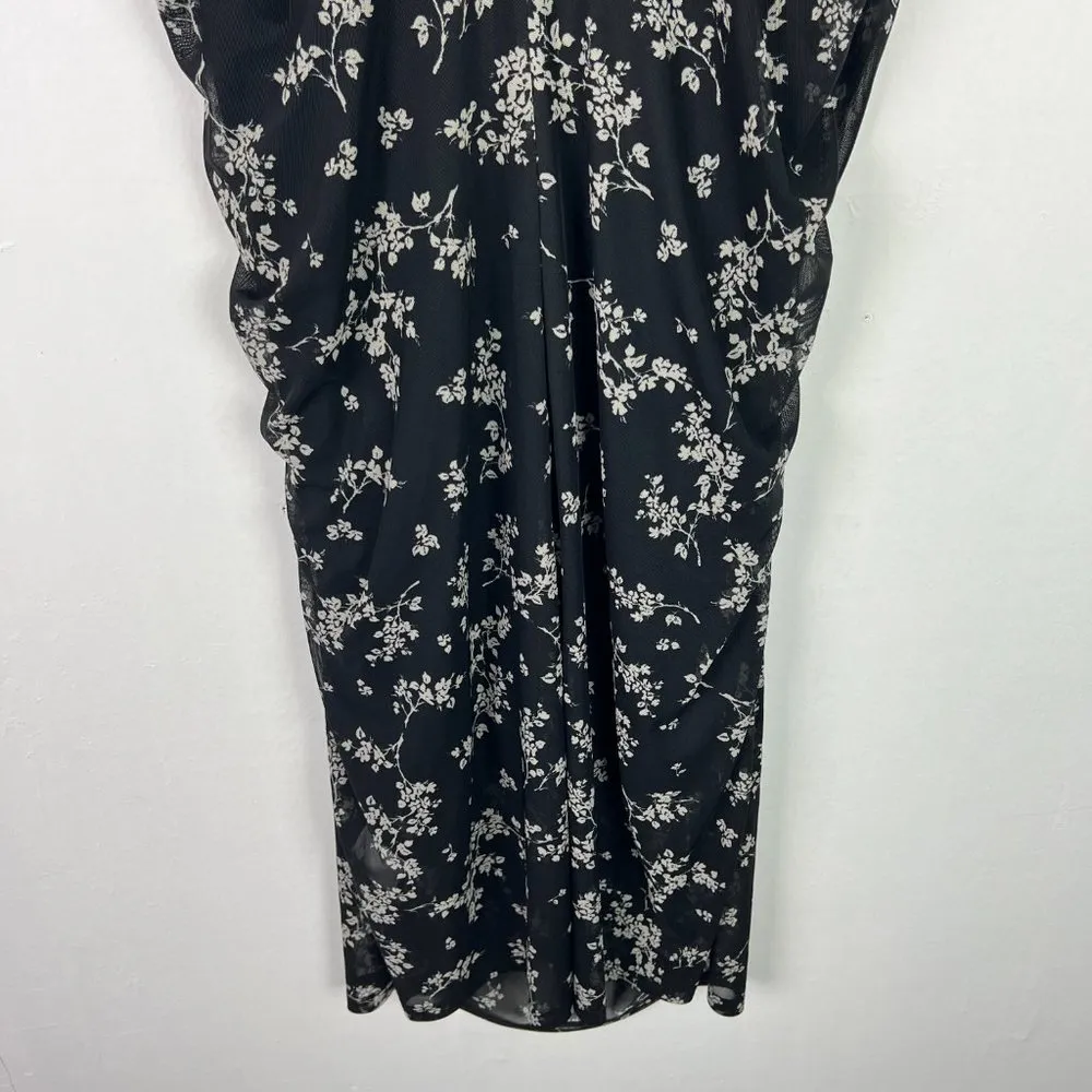 NWT Stitch Fix 41 Hawthorn Sophia Sleeveless Midi Dress Black Floral Size 2X - Image 12
