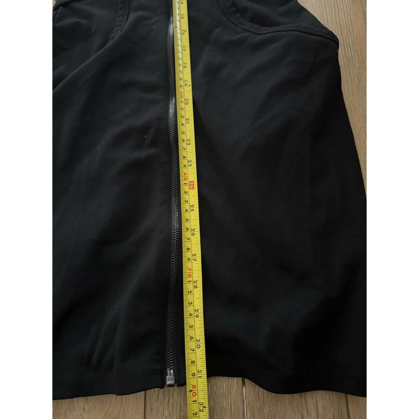 T by Alexander Wang Ponte Front Zip Dress Black Sheath Sleeveless Pocket Mini XS - Image 7