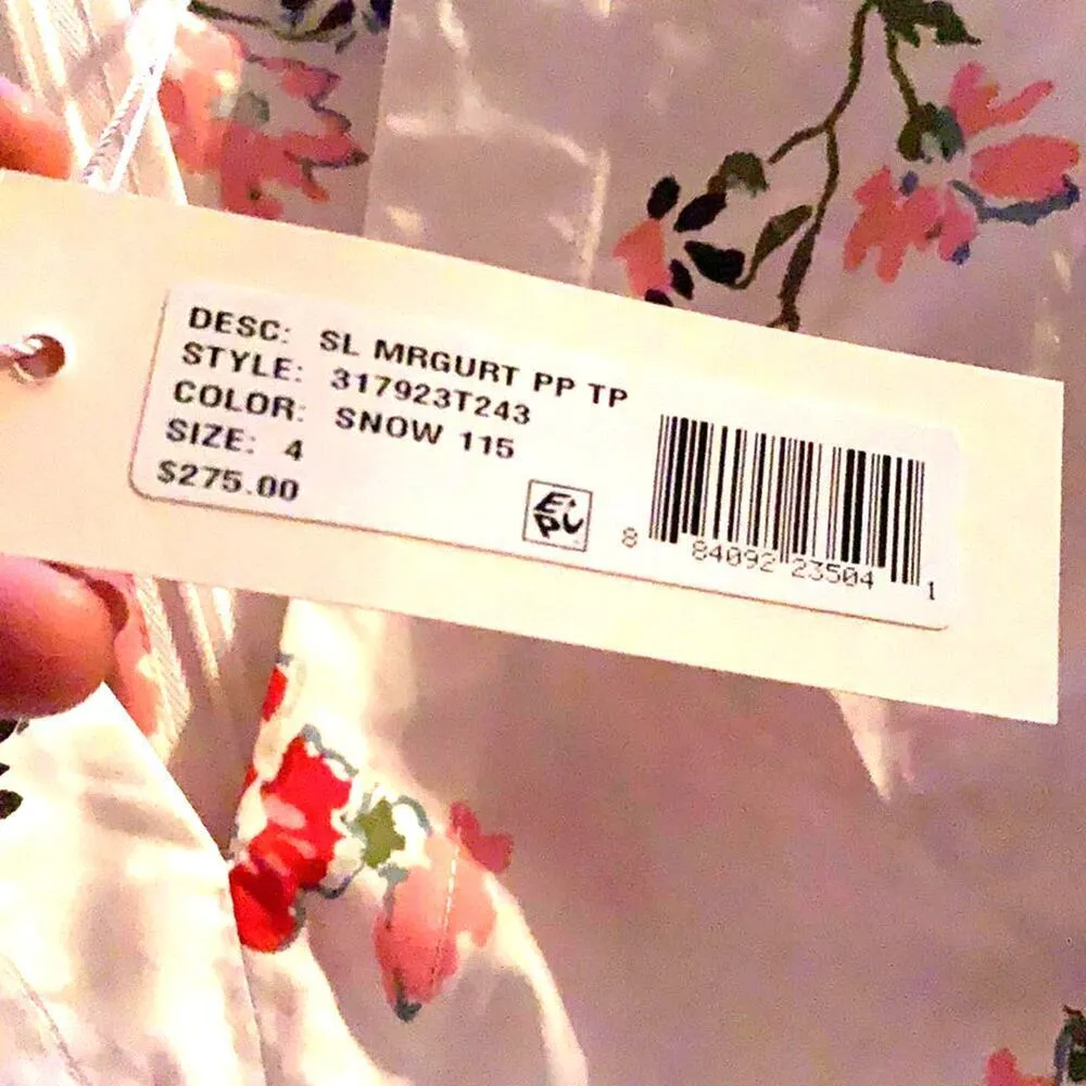 NWT Rebecca Taylor SLEEVELESS MARGUERITE FLORAL TOP 4 - Image 6