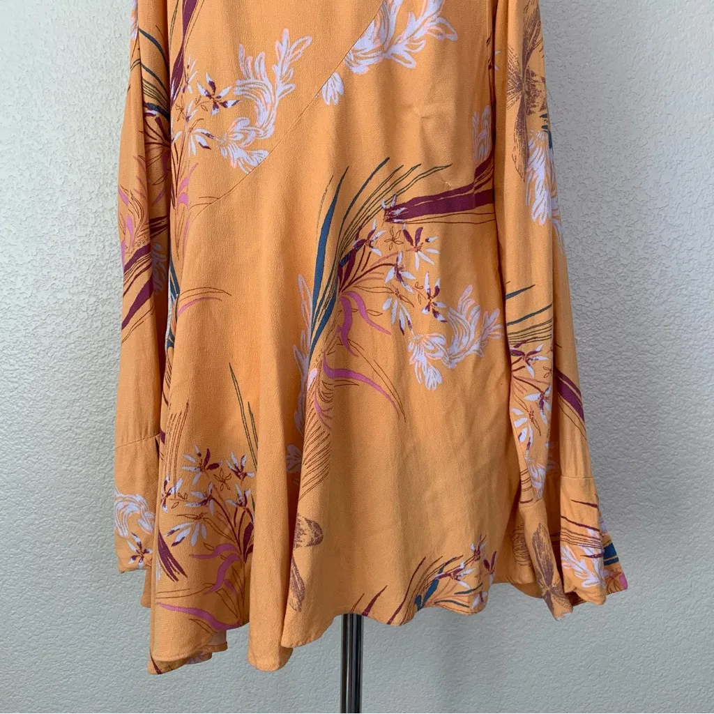 Free People Clear Skies Printed Cold Shoulder Tunic/Mini Dress, Size XS - Image 11