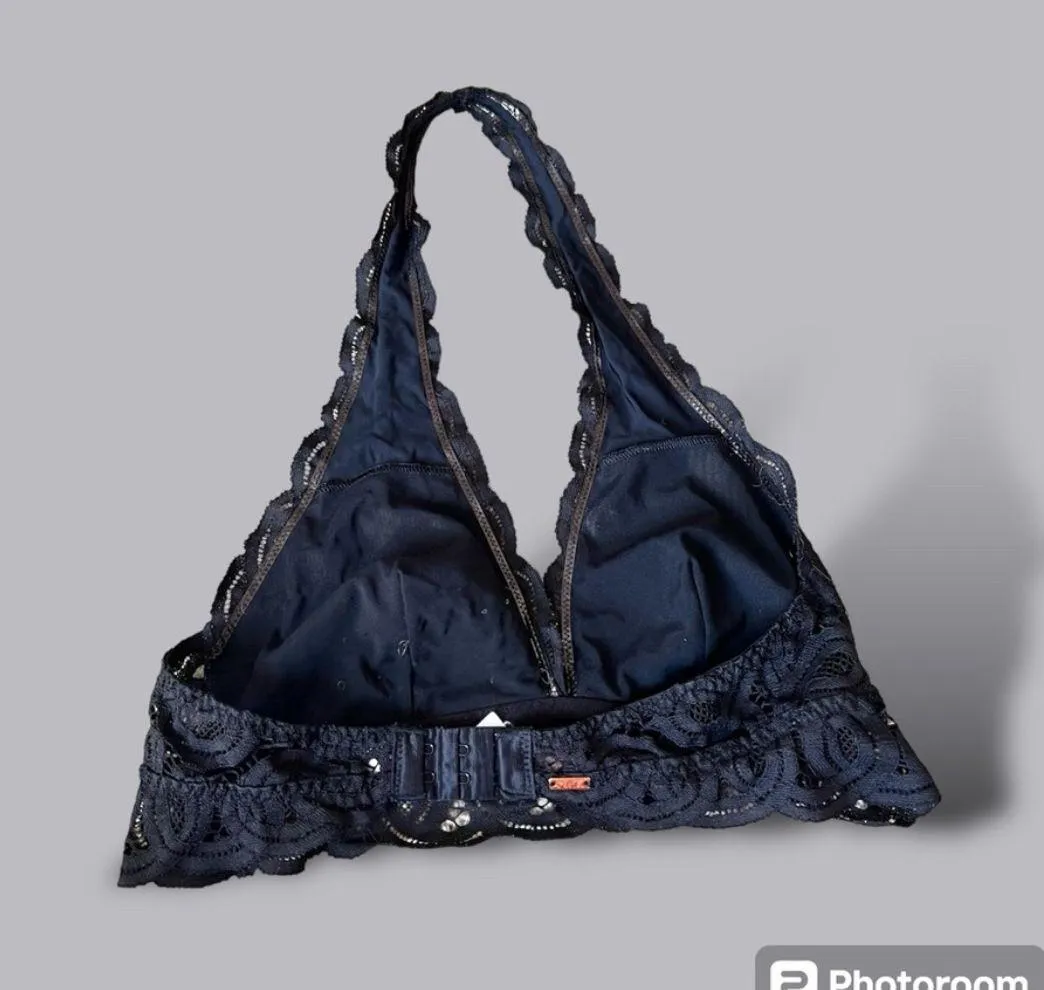 PINK | Black Bralette | Small - Image 2