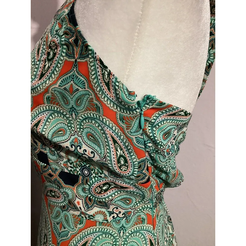 Maeve Canyon Creek Mint Green Sleeveless Paisley Pleated Maxi Dress - Image 7