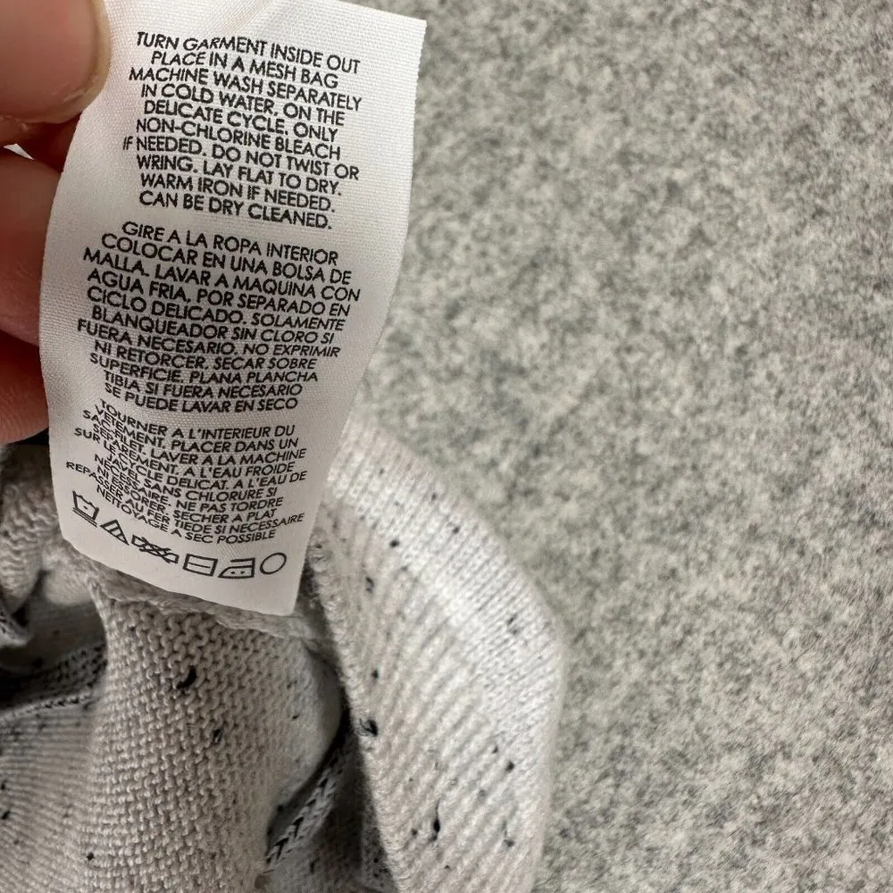 Cabi Small Womens Sweater Hooded Oversized Gray Long Dolman Short Sleeve - Image 10