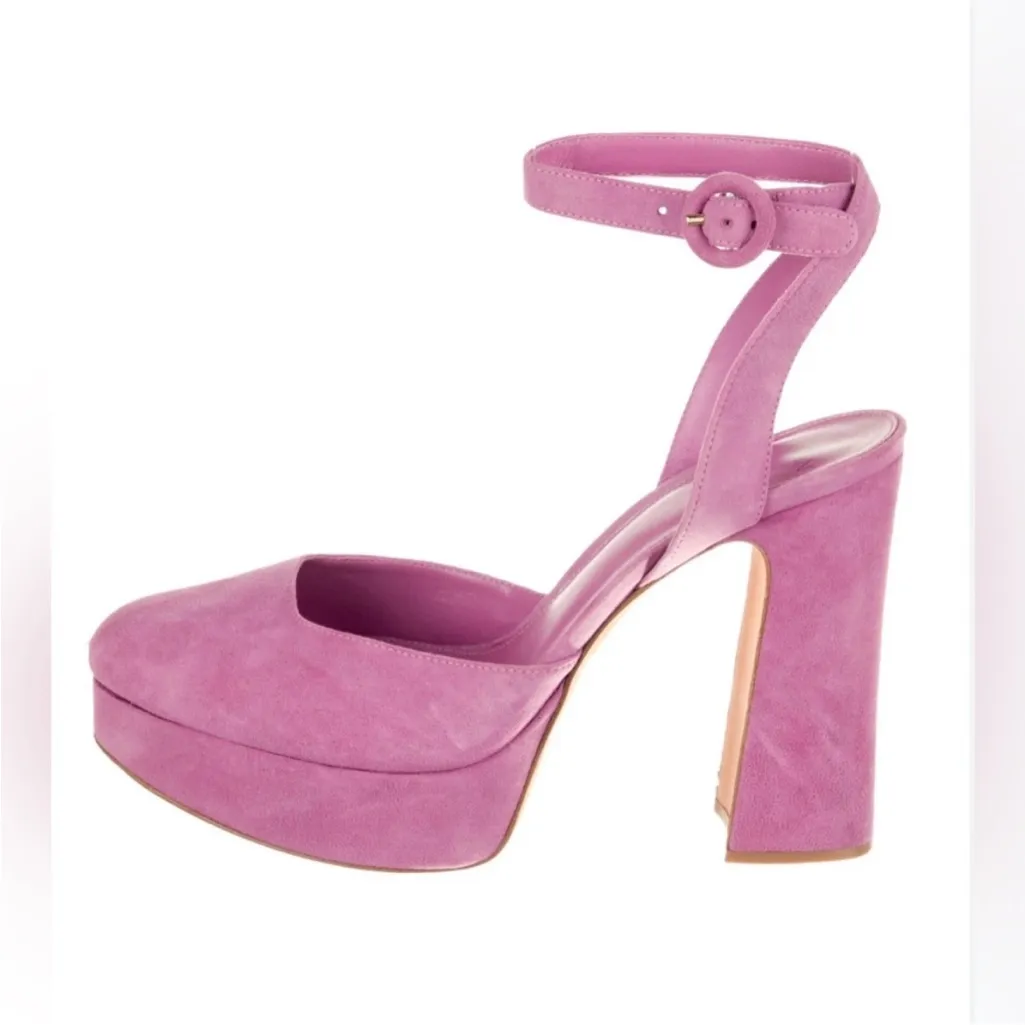 NEW ALEXANDRE BIRMAN Vita Suede Ankle-Strap Platform Pumps shoes heels size 9.5 - Image 3