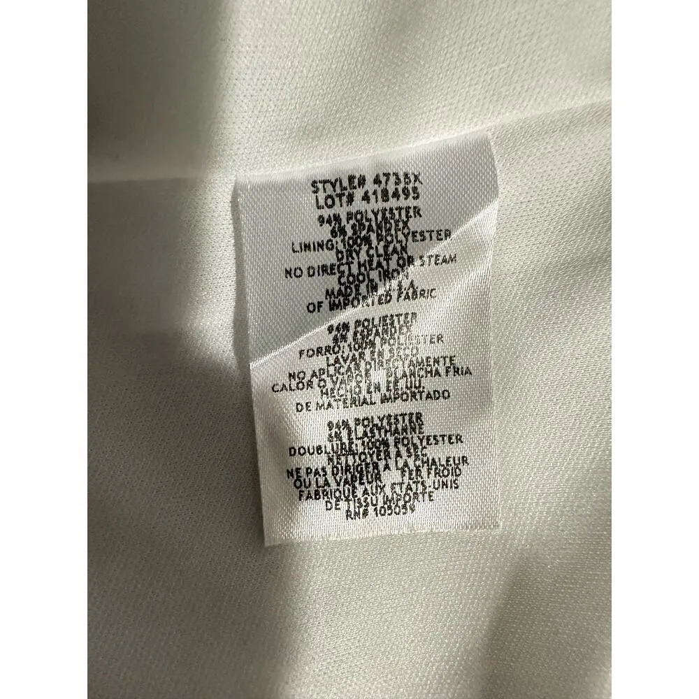 AQUA Cut Out Maxi Gown Women's 2 White Sleeveless Bandeau Neck Side Slit NWT - Image 5