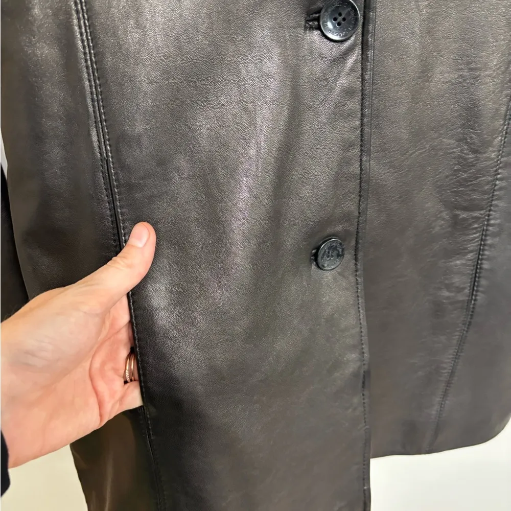 Wilson’s Leather Women’s Genuine Leather Long Blazer Jacket in Black - Size M - Image 5