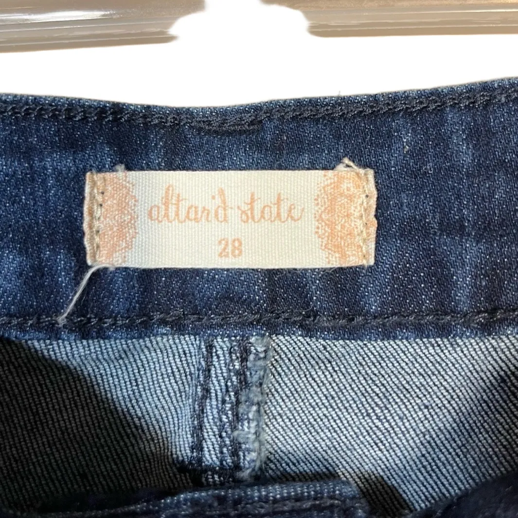 Altar'd State Blue Front Seam Detail Denim Flared Jeans‎ Size 28 - Image 7