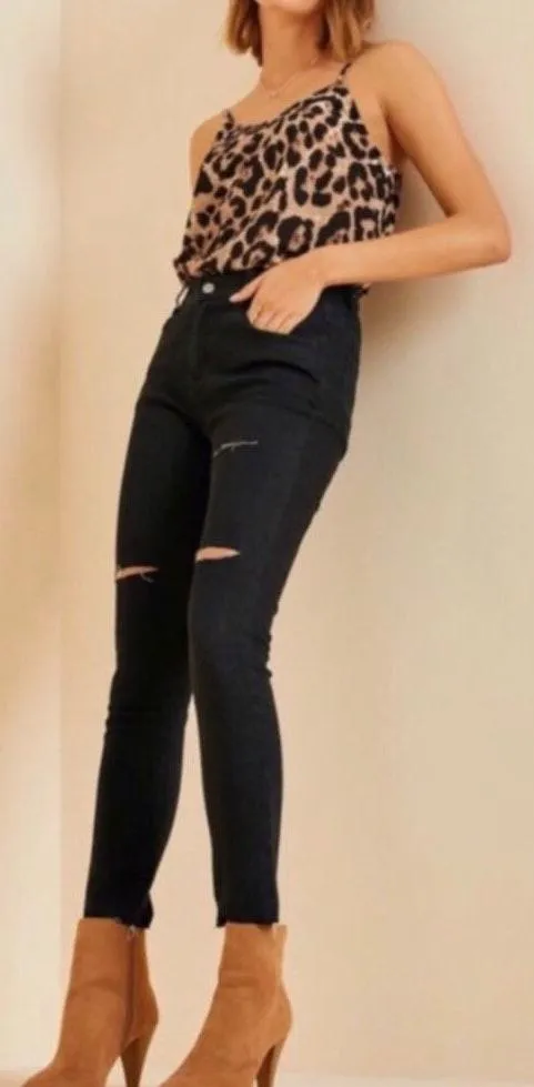 Hayden Sexy Leopard Animal V Neck Tank Top Cami - Image 4