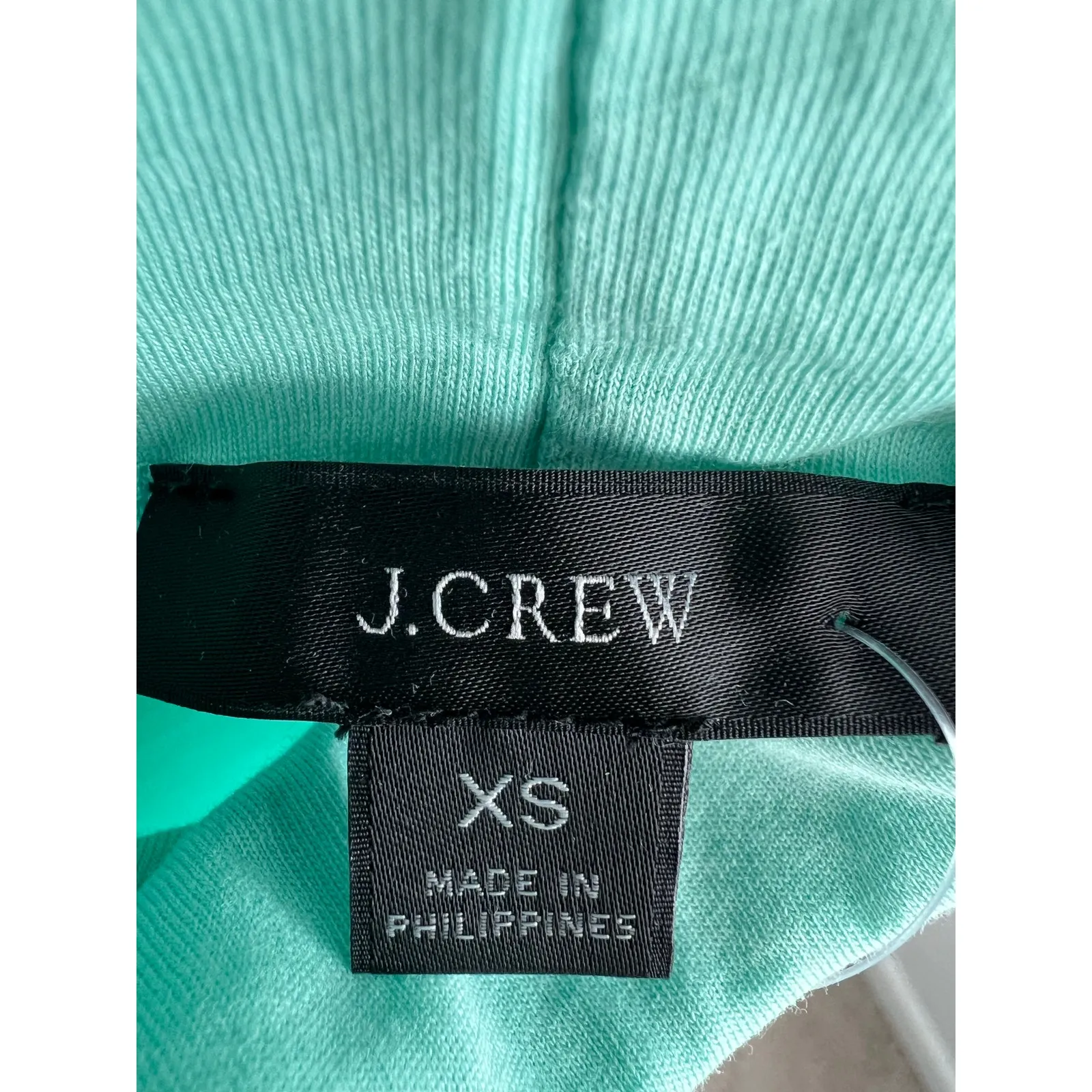 Women's J.Crew Lightweight 100% Cotton Layering Turtleneck in Aqua XS - Image 6