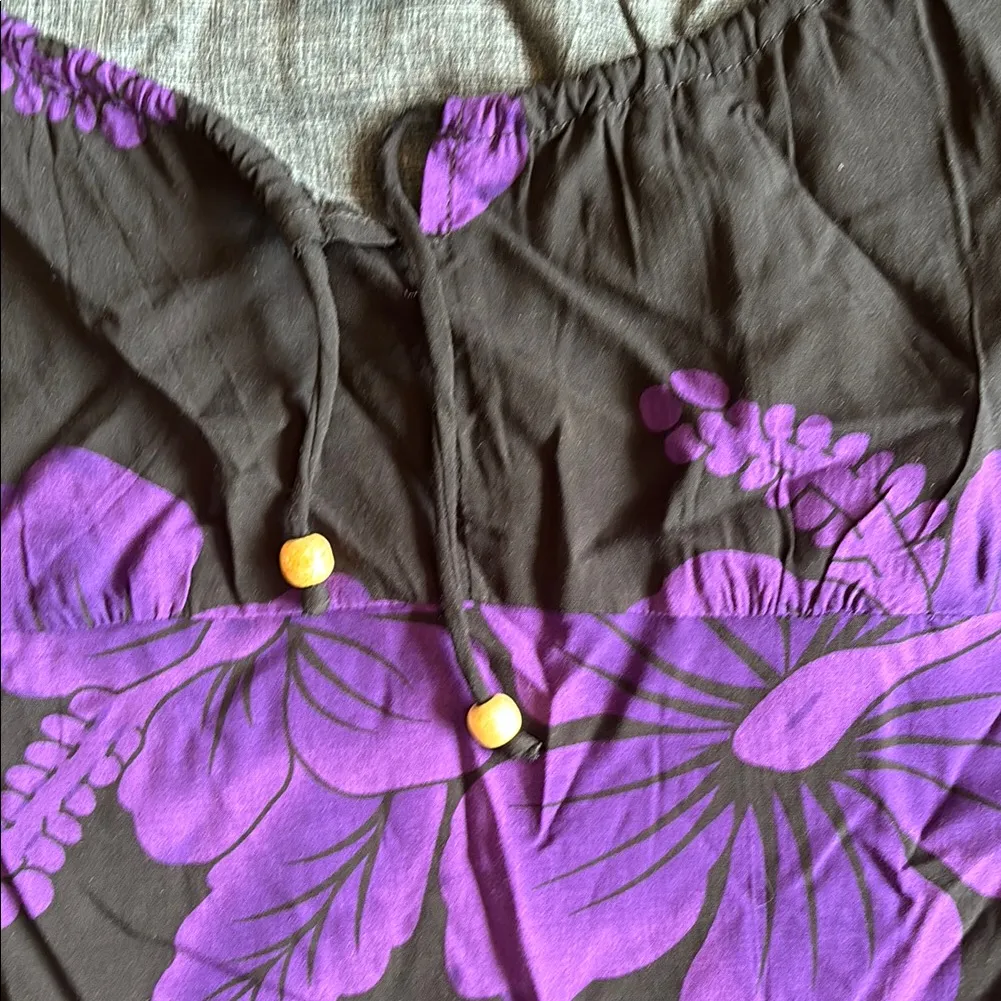 Black‎ and Purple Midi Dress Black Size M - Image 4