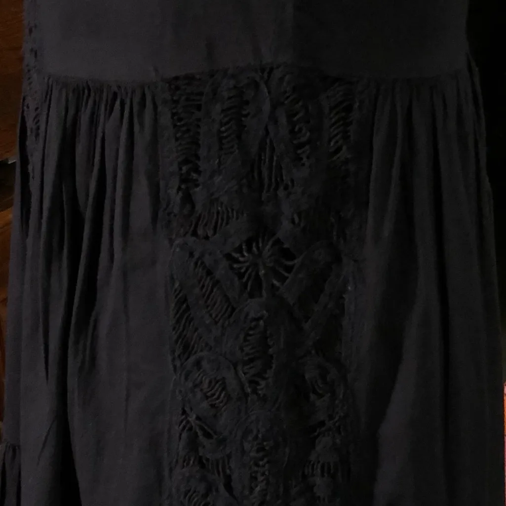 Victoria's Secret VINTAGE Black Crochet Midi Dress - Image 4