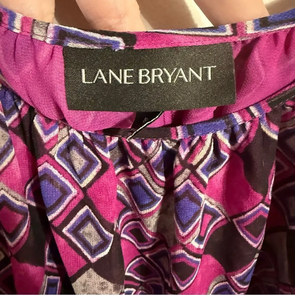 Lane‎ Bryant Purple and Pink Sleeveless Relaxed Tank Top - Image 4