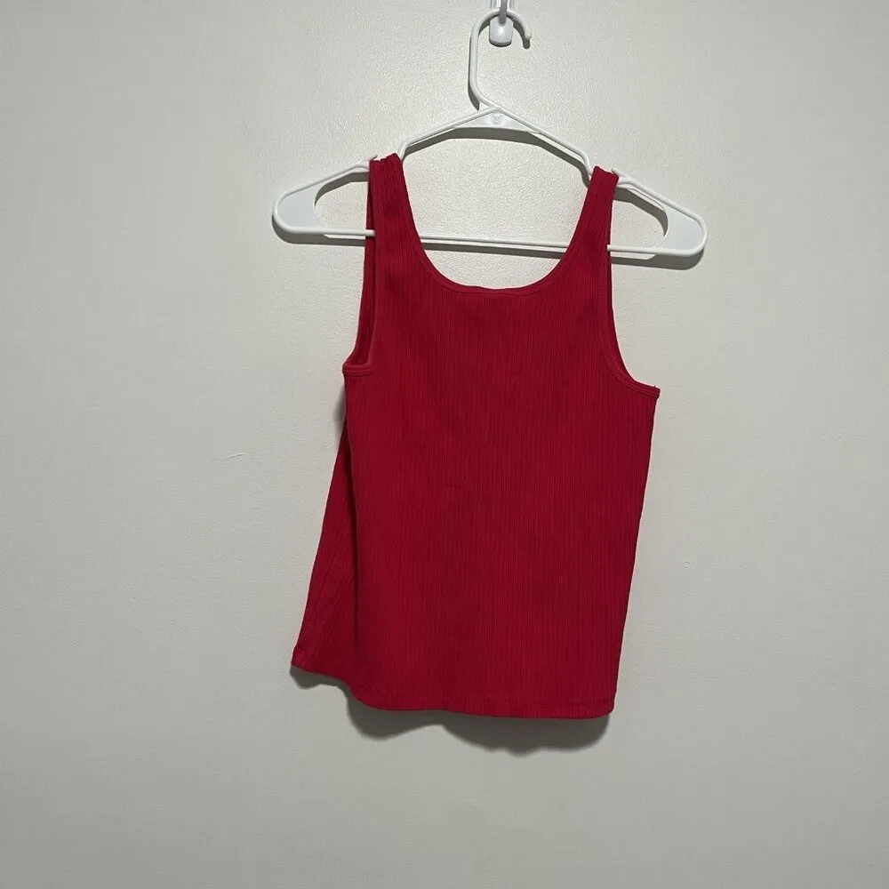 Anthropologie‎ Daily Practice Henley Ribbed 2 Piece Lounge Set Tank Joggers Pink - Image 8