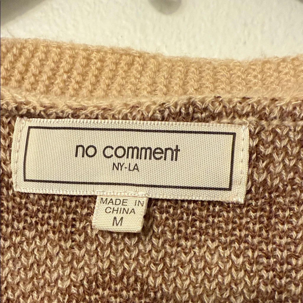 Love Patterned Brown Cardigan Sweater - Image 2