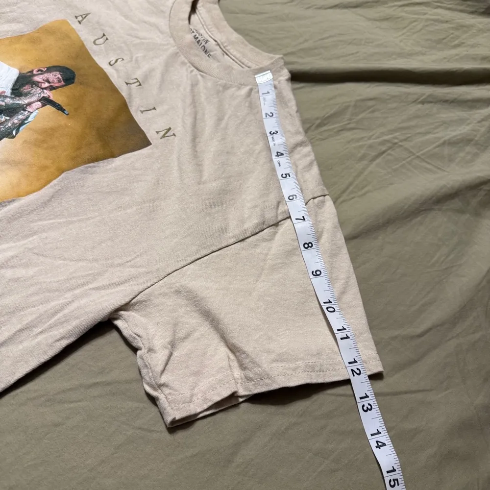 Post Malone Unisex Graphic Beige Tee Large Tan - Image 8