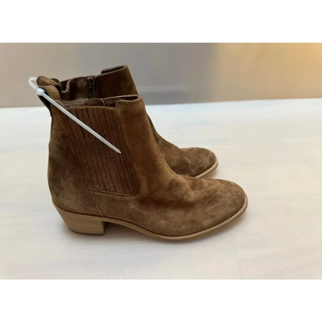 Paul Green Nicole Bootie Antelope Soft Suede Size 7 US Boots Retail $520 - Image 3