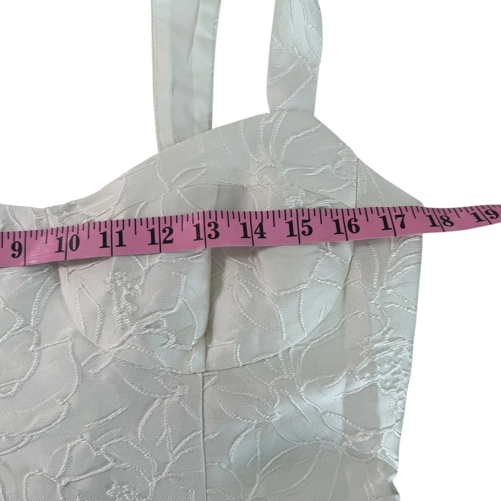 RIHOAS‎ NWT The White Sweetheart Neck Jacquard Midi Dress Large Bridal Party - Image 6