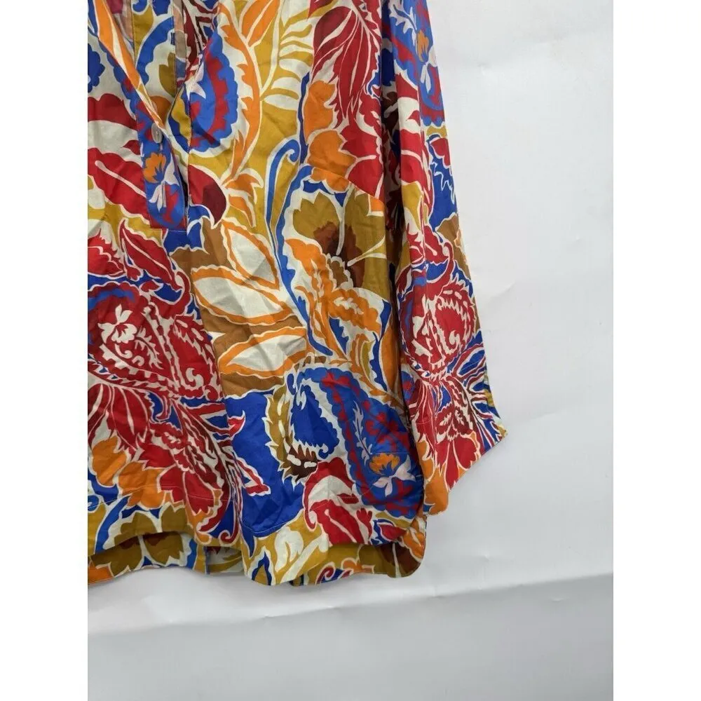 Hinson Wu Aileen Blouse Women XS Multicolor Paisley Retro Floral Art To Wear‎ - Image 11