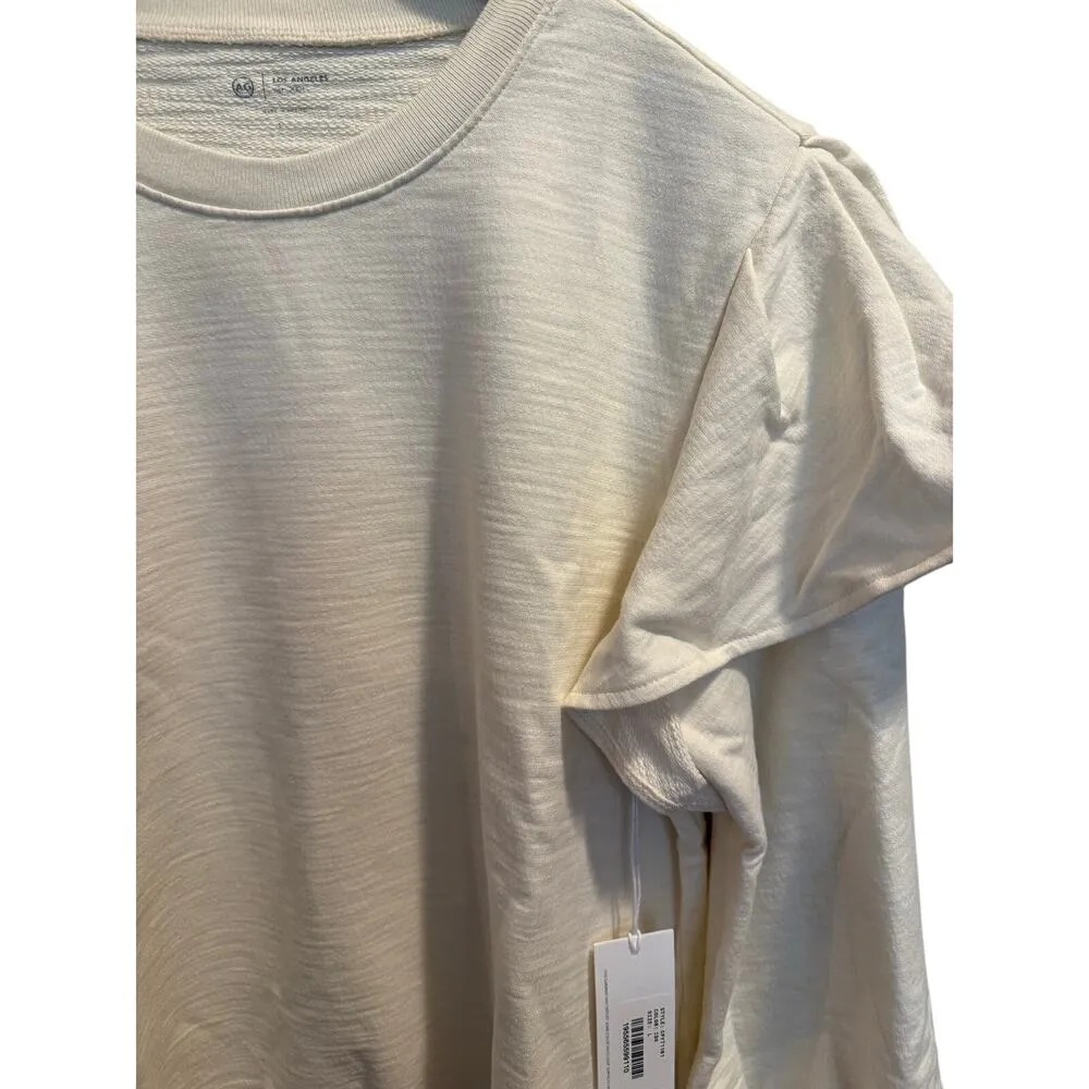 Adriano Goldschmied AG Cecilia Ruffle Crew Neck Sweatshirt Women’s Size L NWT - Image 9