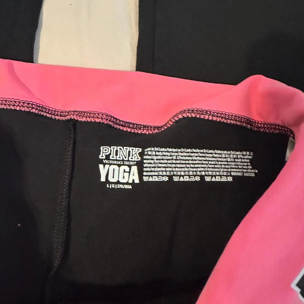 Y2K PINK Victoria's Secret Foldable Waist Flare Yoga Pants - Image 2