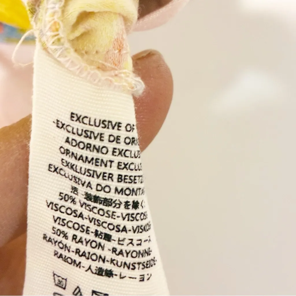 Free People Yellow Floral Satin Wide Leg Jumpsuit Deep V Tie Waist Size 2 - Image 5