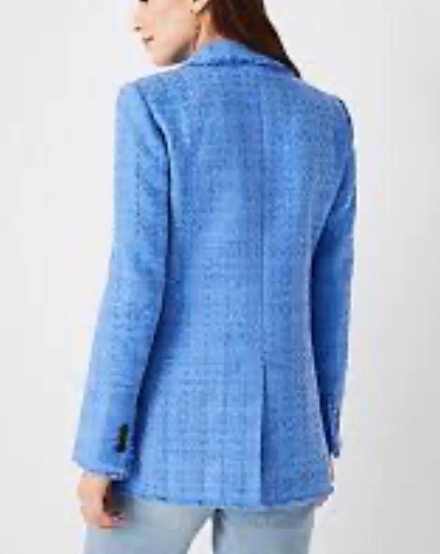 AT Fringed Tweed Double Breasted Blazer NWT - Image 3