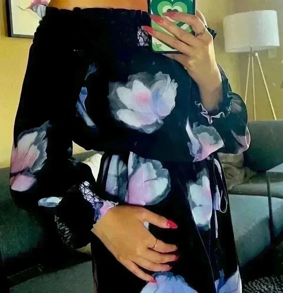 Bebe Purple Floral prints Jumpsuit - Image 3