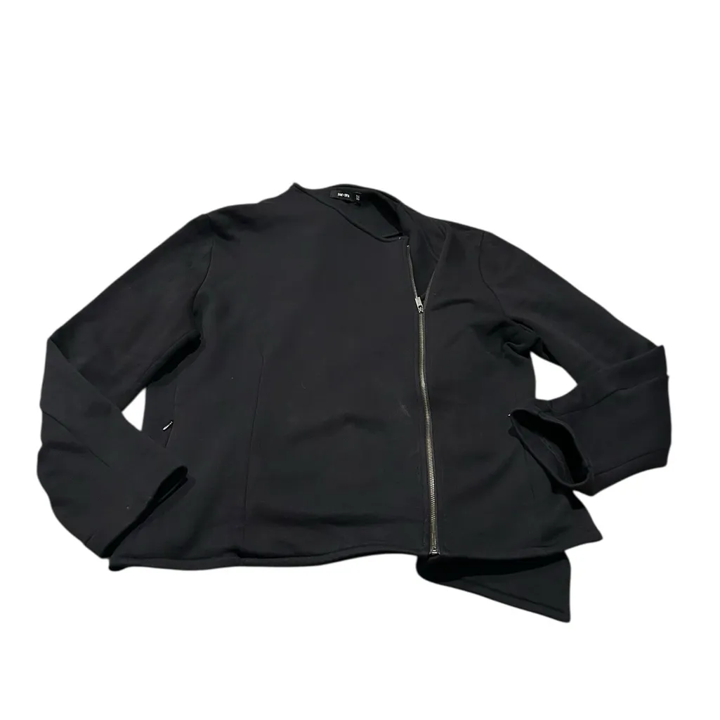 SAINT + SOFIA cotton biker jacket Black Size 18 - Image 2