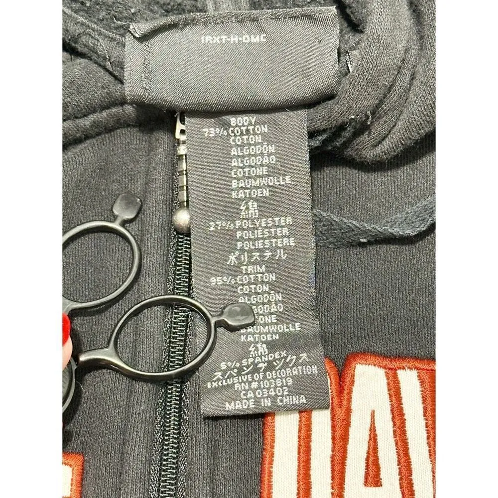 Harley Davidson Women's Motorcycles Long Sleeve Full Zip Hoodie Black Size Large - Image 7