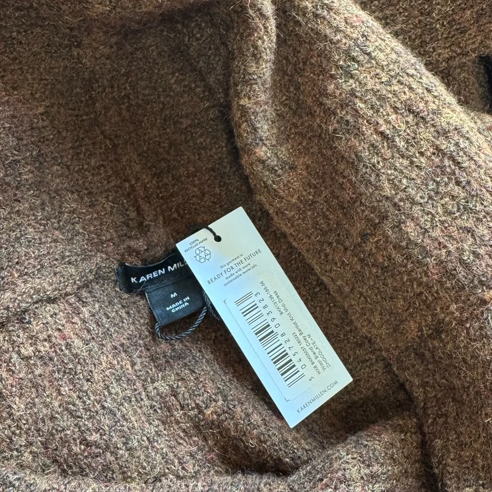 WOOL BLEND COSY BARDOT KNIT MIDI DRESS - Image 6