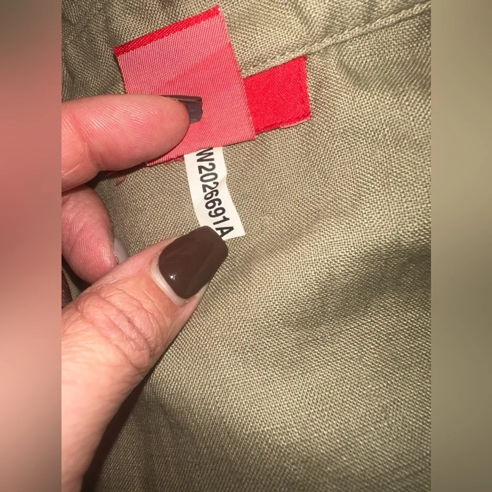 Anne Klein LINNEN Tan Safari Dress Short Sleeve Size 4 - Image 10