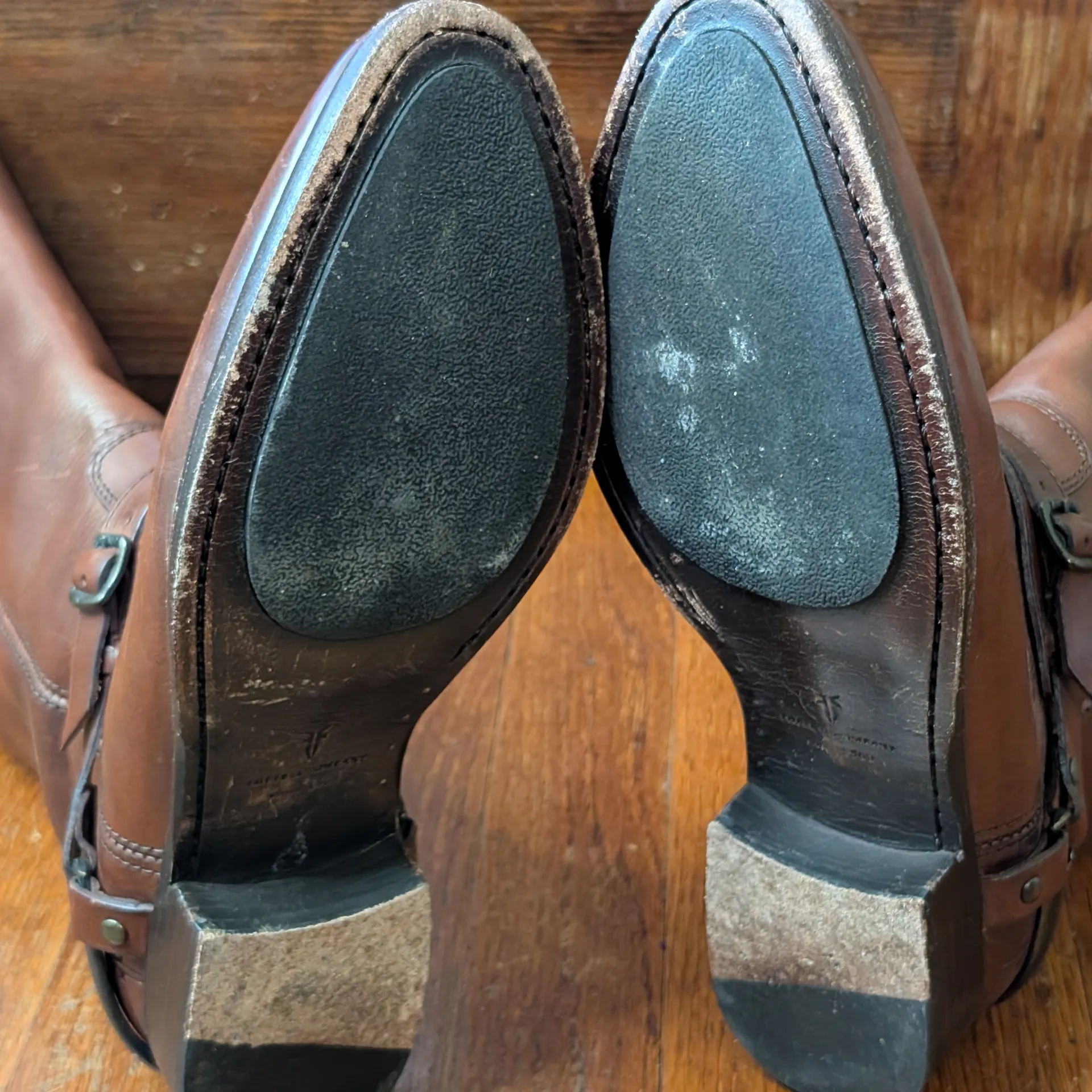 FRYE RED LINDSEY PLATE Sz 10 HARNESS BOOTS #76985 Vintage - Image 6