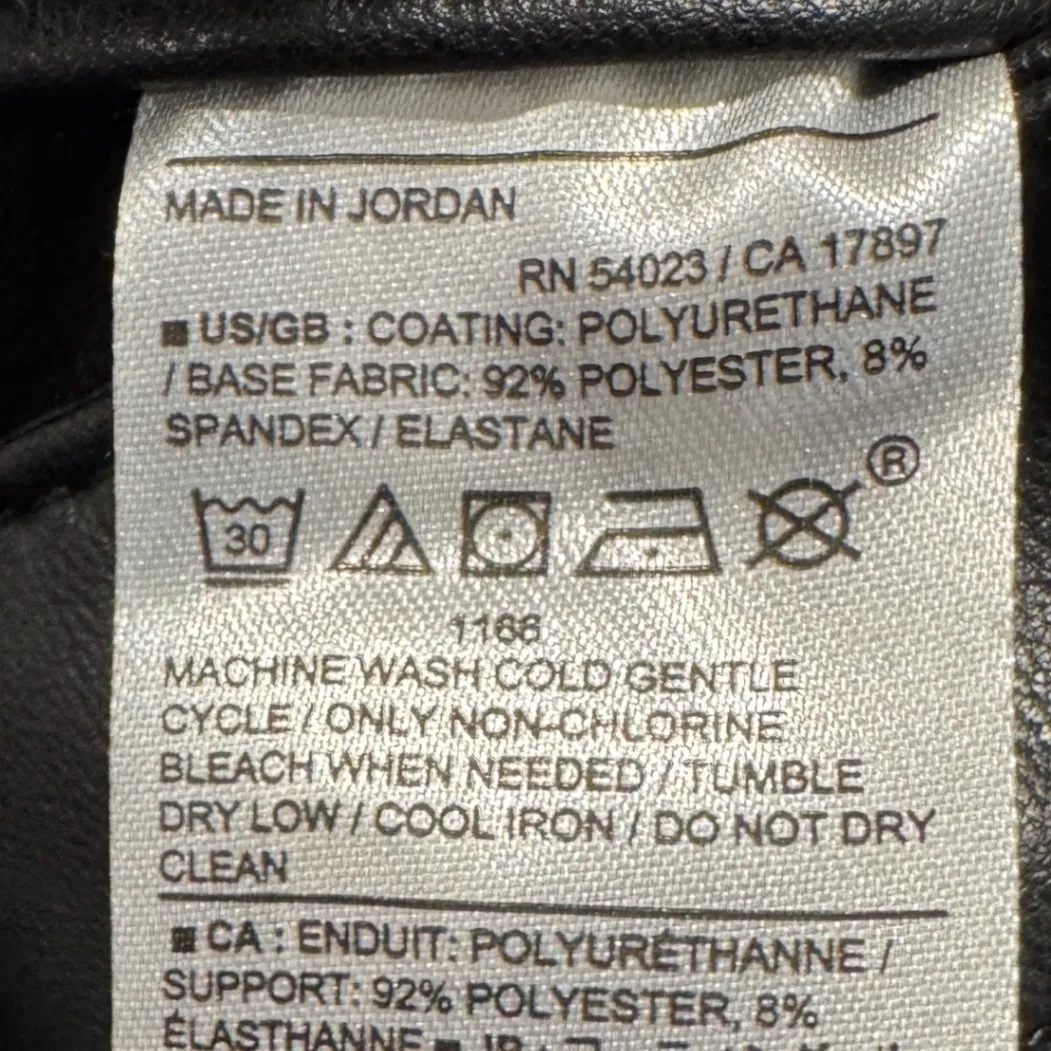 NWT Banana Republic Factory Wide Leg Crop Vegan Faux Leather Pants Black Sz 26/2 - Image 5