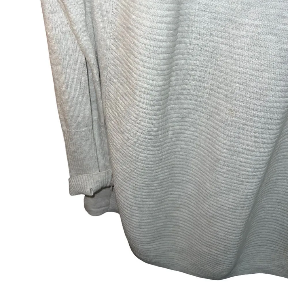 Artisan N.Y. light grey cowl neck tunic sweater with long sleeves size large - Image 4