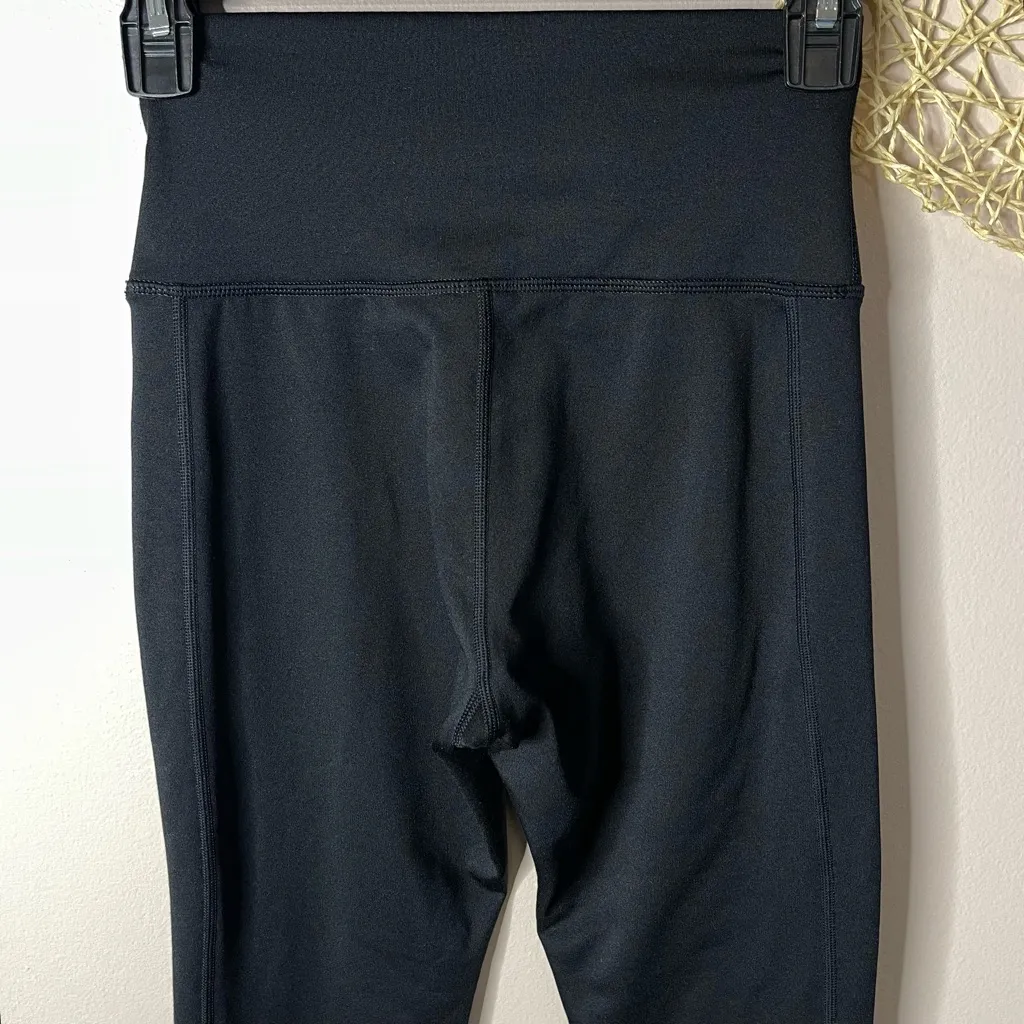 Aerie OFFLINE Hi-Rise Black Warmup Fleece Leggings - small - Image 6