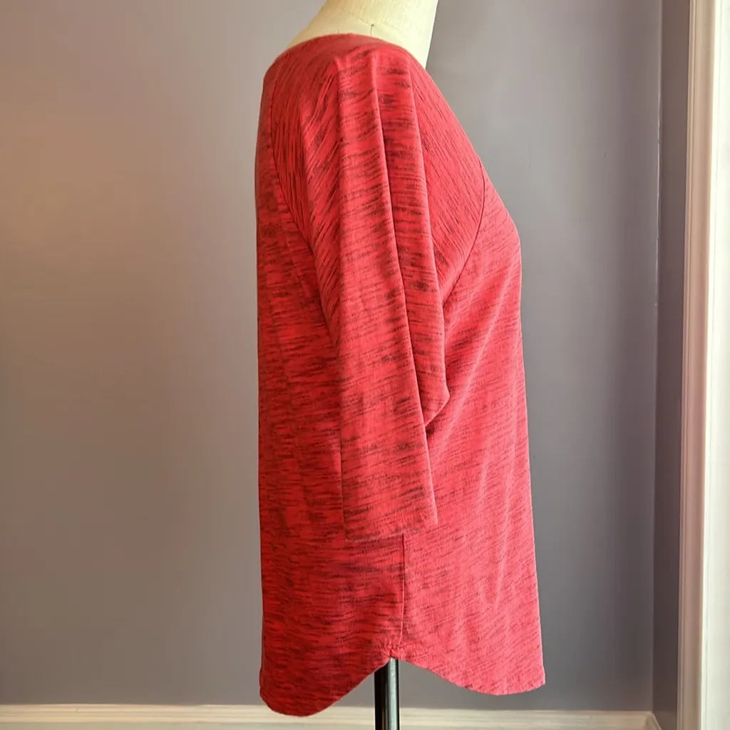 I Love H8I heather 3/4 raglan sleeve round neck top - Image 2