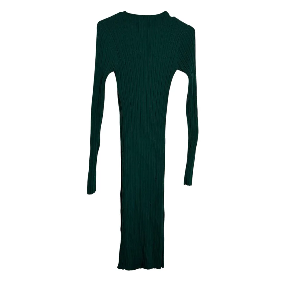 Adam Lippes Green Side Button Dress - Image 7