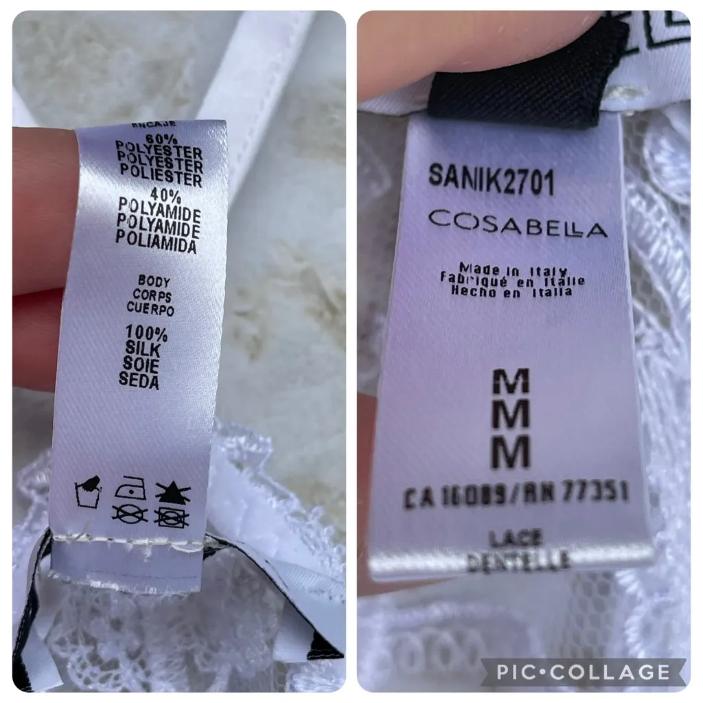 Cosabella Sanika Italian Nightie, White size medium - Image 13