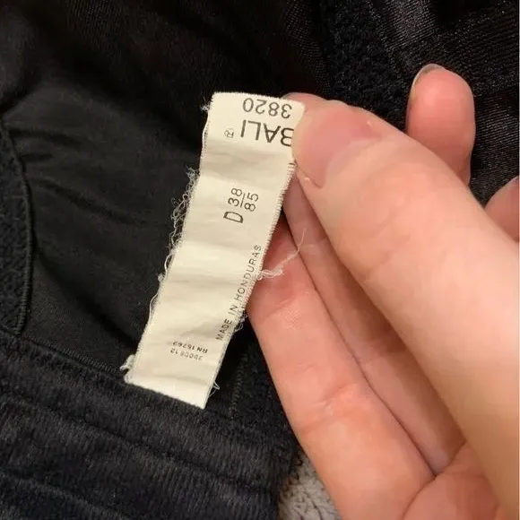 Bali Bra 3820 Womens 38D Black‎ Full Coverage Wireless Comfort Support Unlined - Image 3