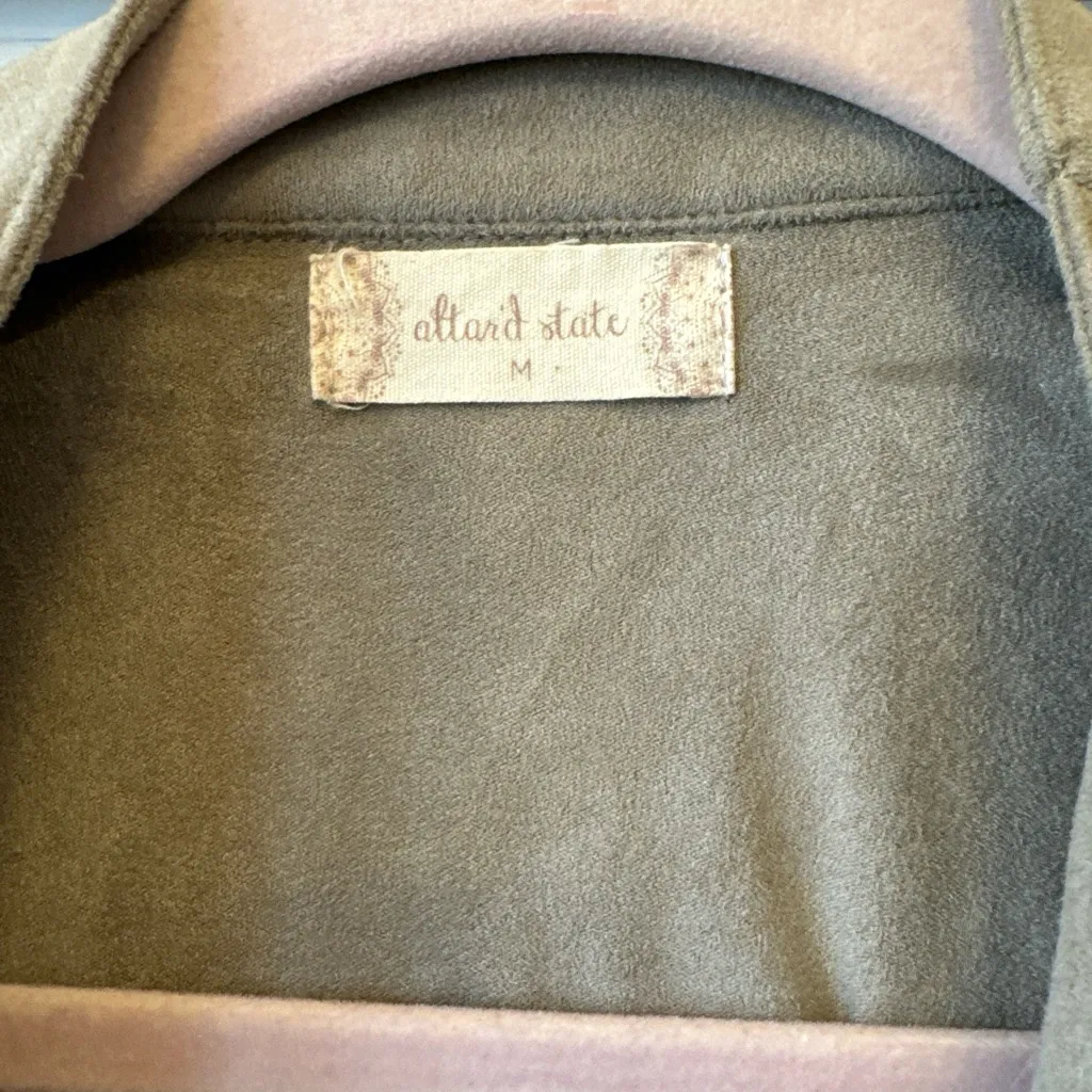 Soft Altar’d State‎ Open Vest Medium Taupe Light Brown Beige - Image 2