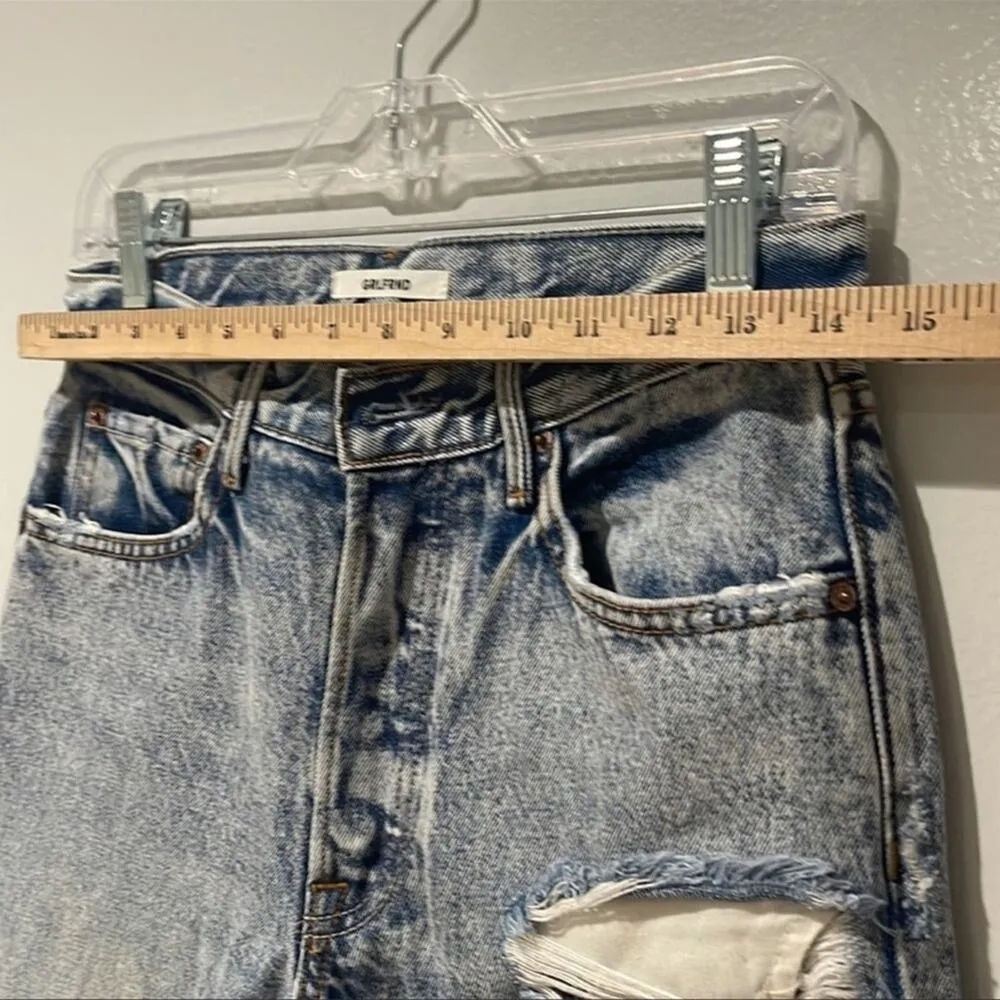 GRLFRND x Revolve Helena High Waist ButtonFly Distressed  Jeans Sz 25 - Image 6